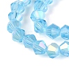 AB Color Plated Transparent Glass Beads Strands GLAA-G127-01-02M-4