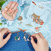 Ocean Theme Mermaid/Shell Pendant Stitch Markers HJEW-AB00417-3
