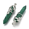 Synthetic Malachite Pointed Pendants G-O164-02-P02-2