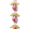 Dark Red Angel Fairy Shape Electroplate Transparent Glass Beads Strands AJEW-JB01175-1