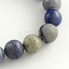 Round Dyed & Heated Natural Blue Aventurine Beads Strands G-R254-6mm-1