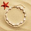 Bohemian Summer Beach Vacation Ocean Natural Cowrie Shell & Faux Pearl Beaded Necklaces HB1516-4