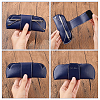  2pcs PVC Leather Eyeglasses Case AJEW-NB0003-41-3