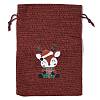 Christmas Theme Jute Cloth Storage Bags LS-ABAG-F010-01B-06-1