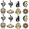 16Pcs 8 Styles Opaque Printed Acrylic Pendants OACR-SC0002-26-1