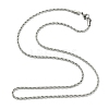 Twisted Stainless Steel Rope Chain Necklace Making X-NJEW-507L-10-2