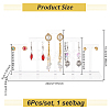 Detachable Acrylic 5 T-Bar Earrings Display Risers EDIS-FG0001-54-2