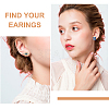 ANATTASOUL 6Pcs 6 Style Flower & Square & Star & Moon Cubic Zirconia Stud Earrings EJEW-AN0003-31-3
