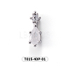 Chinese lute Shape Brass Micro Pave Clear Cubic Zirconia Nail Gems Set MRMJ-T015-40P-01-2