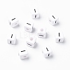 Letter Acrylic European Large Hole Beads X-OPDL-R050-10mm-I-2
