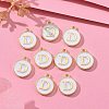 Golden Plated Alloy Charms LS-ENAM-S118-01D-5