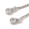 Rack Plating Adjustable Brass Box Chain Slider Bracelet Making KK-M285-03P-3