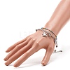 Starfish & Tortoise & Cowrie Shell Shape 304 Stainless Steel Charm Bracelets Set for Girl Women BJEW-JB06984-5