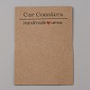 Rectangle Kraft Paper Sublimation Car Coaster Display Cards CDIS-WH0024-18A-02-1