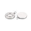 304 Stainless Steel Pendant Enamel Settings STAS-N097-127P-2