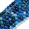 Natural Striped Agate/Banded Agate Beads Strands G-Z060-A01-A11-1