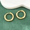 Brass Huggie Hoop Earrings KK-CBA8324-18D-G-1
