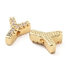 Rack Plating Brass Micro Pave Clear Cubic Zirconia Beads KK-G500-30G-Y-2