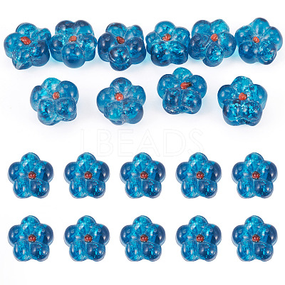 10Pcs Transparent Handmade Bumpy Lampwork Beads LAMP-TADJ0001-48C-1