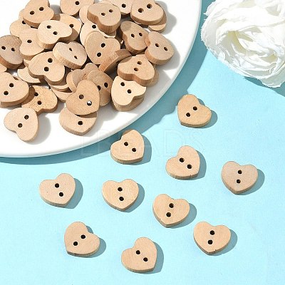 Lovely 2-hole Basic Sewing Button in Heart Shape NNA0Z9E-1