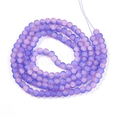 Crackle Glass Beads Strands GLAA-N009-6mm-08-1