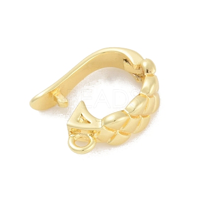 Rack Plating Brass Fold Over Clasps KK-A224-26A-G-1
