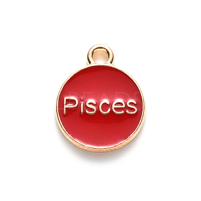 Alloy Enamel Pendants X-ENAM-S124-01B-07H-1