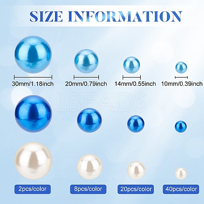 Plastic Imitation Pearl Beads OACR-BC0001-18-1