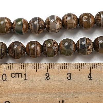 Tibetan Style dZi Beads Strands G-P526-D02-01-1