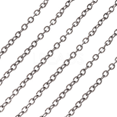 Brass Coated Iron Flat Cable Chains CH-TAC0007-02B-1