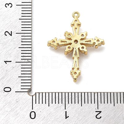 Brass Micro Pave Clear Cubic Zirconia Pendants KK-L228-03G-01-1