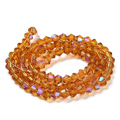 Transparent Electroplate Glass Beads Strands EGLA-A039-T3mm-L28-1
