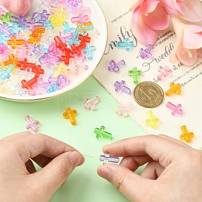 250Pcs Transparent Acrylic Beads TACR-CJ0001-54-1