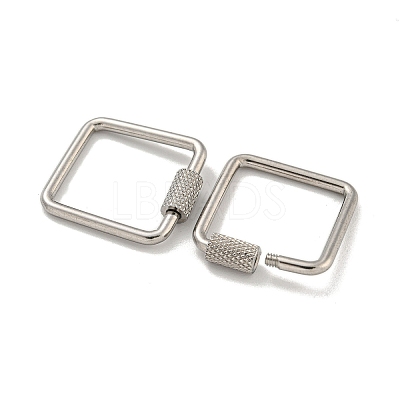 Non-Tarnish 304 Stainless Steel Screw Carabiner Lock Charms STAS-C092-04A-P-1