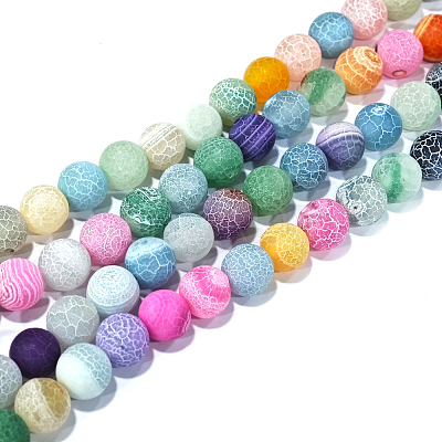 Natural Weathered Agate Beads Strands G-G589-10mm-11-1
