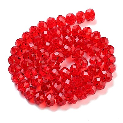 Handmade Imitate Austrian Crystal Faceted Rondelle Glass Beads X-G02YI0G4-1