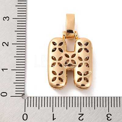 Brass Micro Pave Cubic Zirconia Pendants KK-C076-29H-G01-1