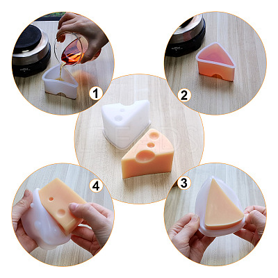 4Pcs 4 Style DIY Candle Silicone Molds Making DIY-MP0001-08-1