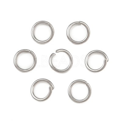 Tarnish Resistant 304 Stainless Steel Open Jump Rings STAS-N015-03-6x.0.8mm-1