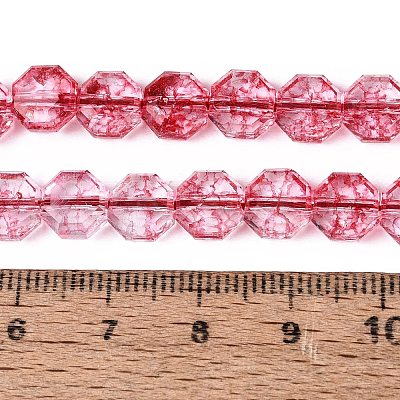 Transparent Crackle Glass Beads Strands GLAA-Q108-03A-05-1