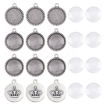 200Pcs DIY Half Round Pendant Making Kits DIY-AR0001-38AS-1