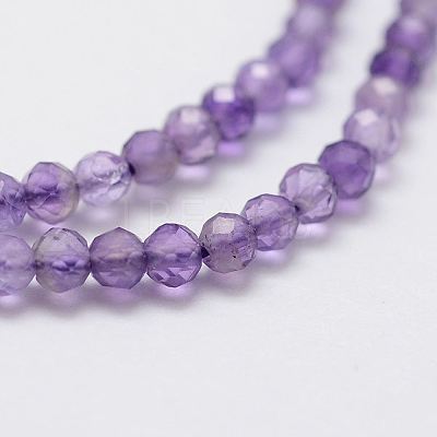 Natural Amethyst Bead Strands X-G-G663-17-2mm-1