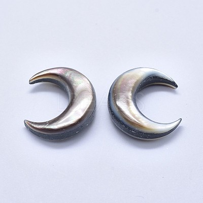 Natural Black Lip Shell Cabochons SSHEL-P015-80B-20mm-1