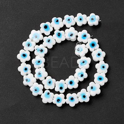 Handmade Evil Eye Lampwork Beads Strands LAMP-F024-03A-1