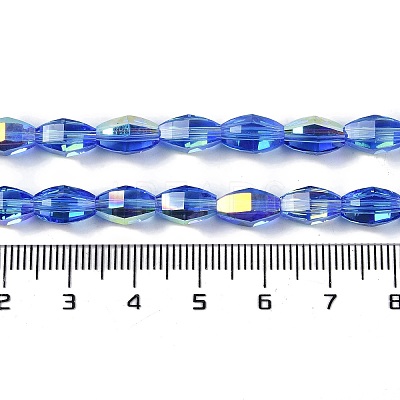 Electroplate Glass Beads Strands GLAA-Q101-03A-AB03-1