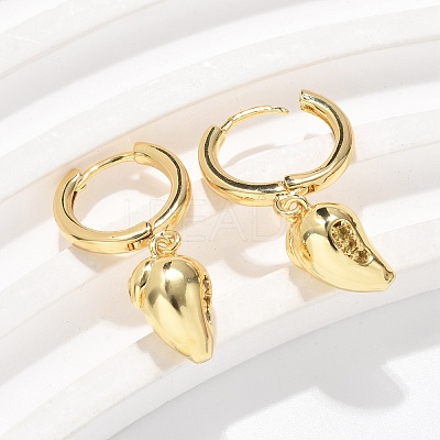 Brass Cubic Zirconia Hoop Earrings EJEW-Q015-01G-F-1