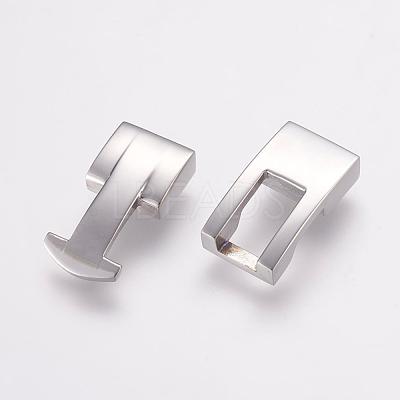 Tarnish Resistant 304 Stainless Steel Snap Lock Clasps STAS-L189-32P-1