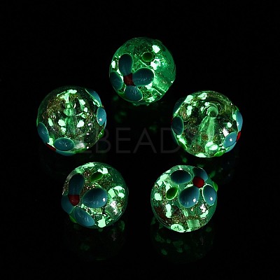 Luminous Handmade Gold Sand Lampwork Beads LAMP-N035-04A-1
