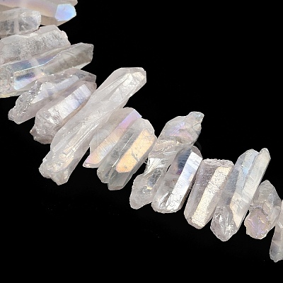 Natural Quartz Crystal Points Beads Strands G-K181-B28-1