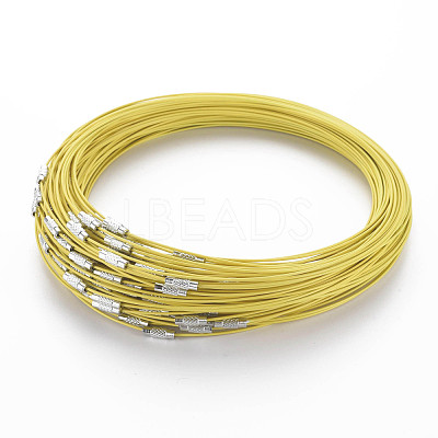 Stainless Steel Wire Necklace Cord DIY Jewelry Making TWIR-R003-02-1